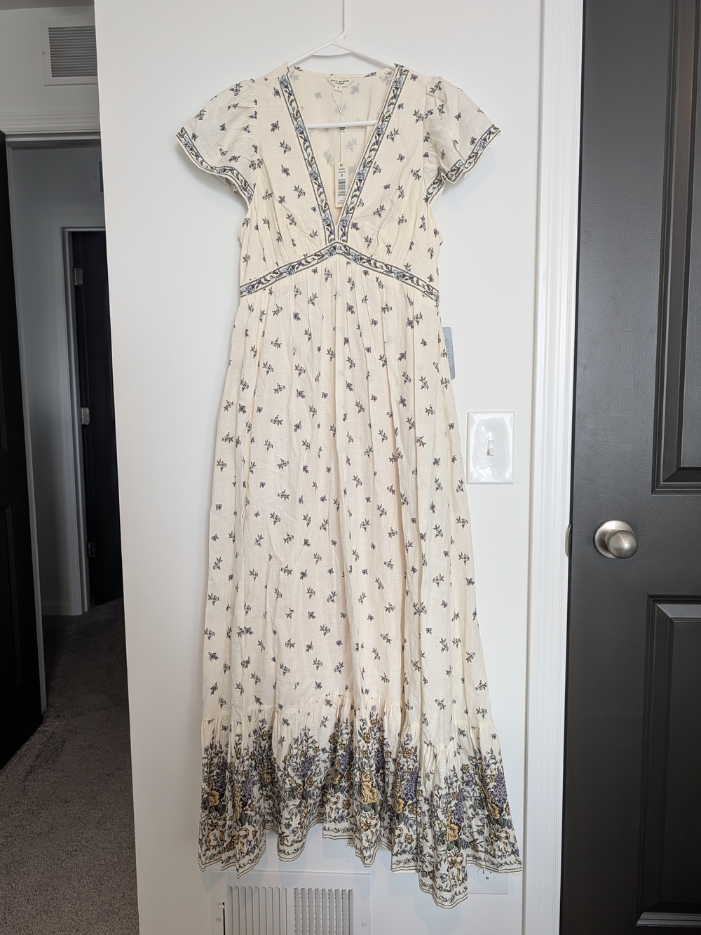 Bohemian Cream Floral Maxi Dress